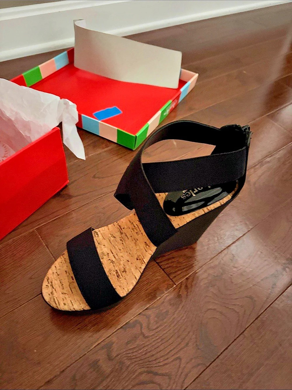 Charles by Charles David Pauline Wedge Sandal Wedge Sandals Black US 8M